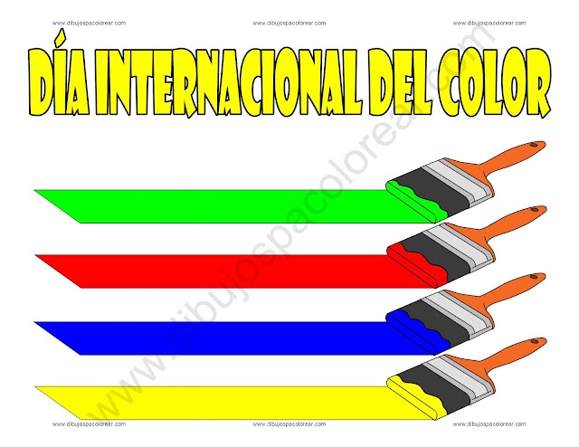 Día internacional del Color dibujo a color y para colorear